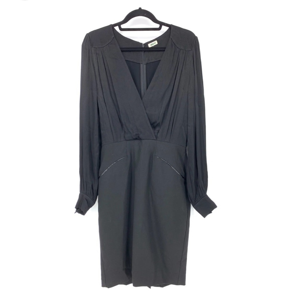 🖤 L’AGENCE Black Surplice Dress - Size 6 - LUXE